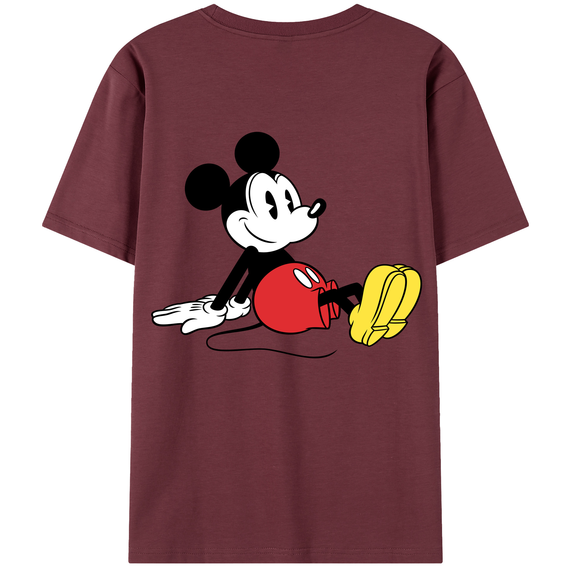 （画像用） ミッキーマウス Mickey Mouse 綿100％半袖Tシャツ（背面プリント）